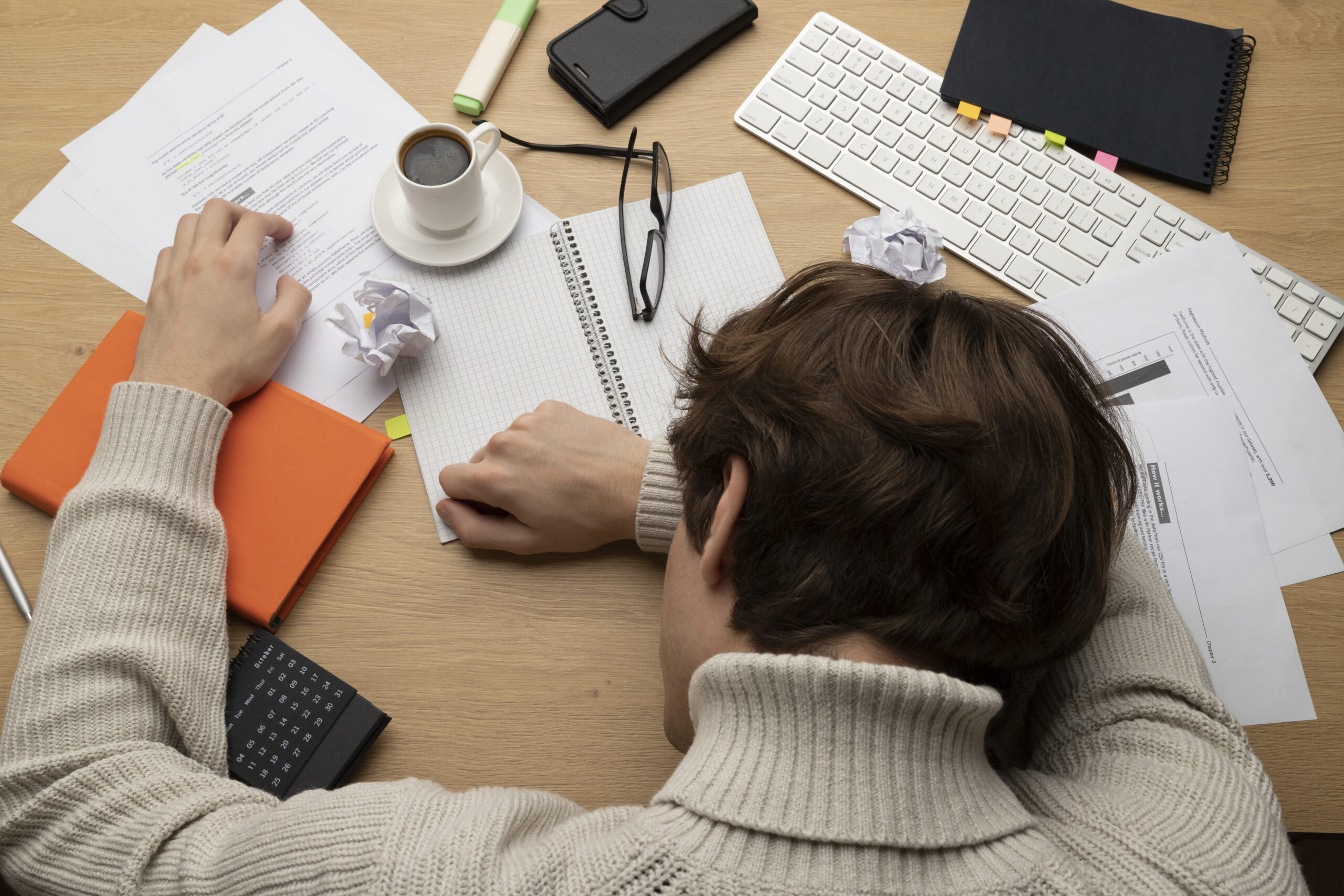 Workspace with desk essentials