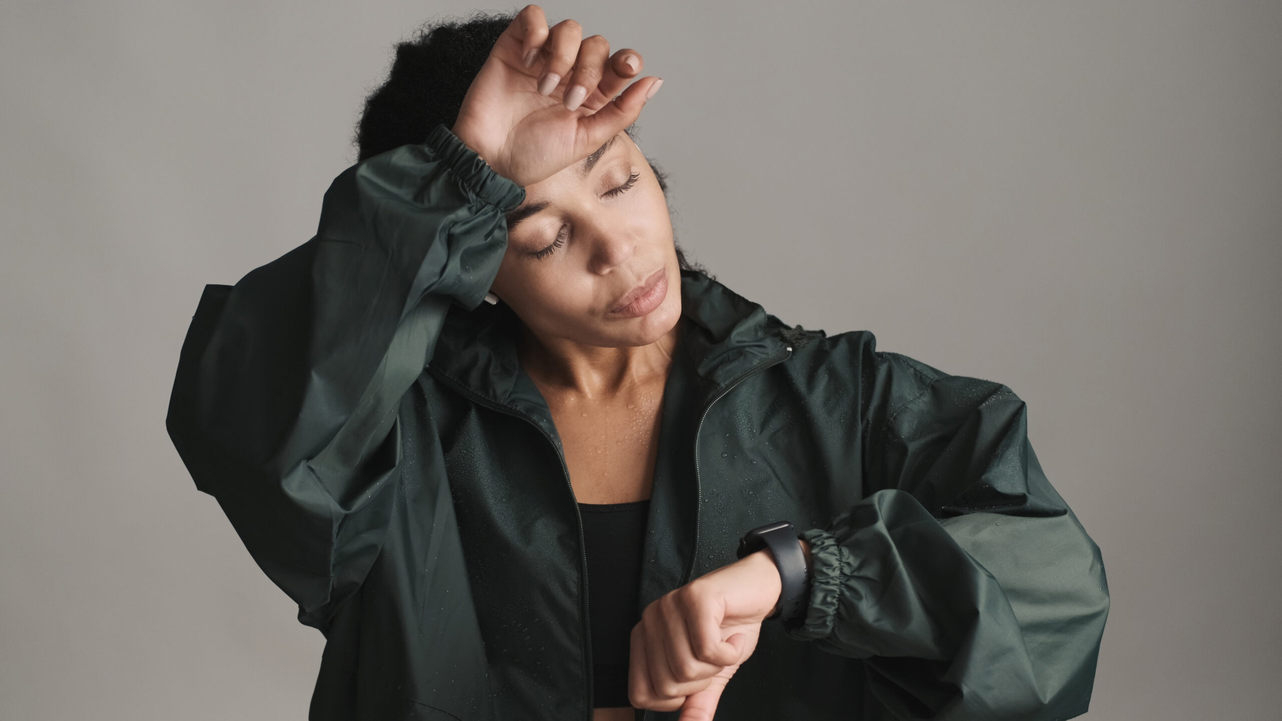 Stressed person feeling overwhelmed
